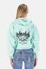 Blue and Cream Skull Crop Hoodie - Multi - Thumbnail 3