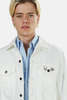 Lucien Pellat-Finet Skull Jean Jacket - White Skull/Leaf Pattern - Thumbnail 4