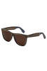 RetroSuperFuture Super Classic Costiera Sunglasses - Leopard Esque Havana/Metallic Blue - Thumbnail 1