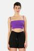 The Tile Club The Lane Cropped Cashmere Cami - Purple - Thumbnail 1