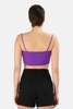 The Tile Club The Lane Cropped Cashmere Cami - Purple - Thumbnail 3