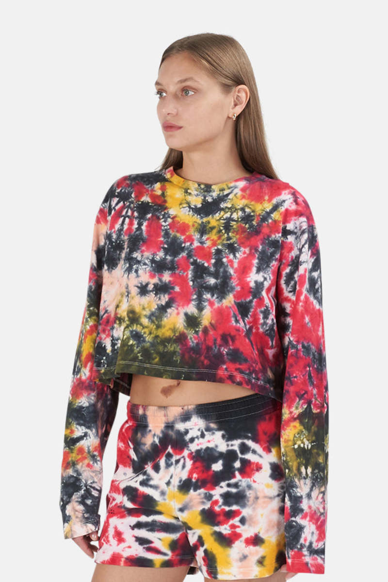 Blue&Cream Tie Dye Long Sleeve Tee - Tie Dye