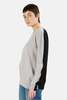 Harden Two Tone Crewneck Cashmere Sweater - Grey/Black - Thumbnail 2