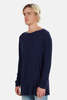 V :: ROOM Double Gauze Crewneck LS - Navy - Thumbnail 2