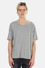 V::ROOM V Neck Tee - Heather Grey Melange - Thumbnail 1