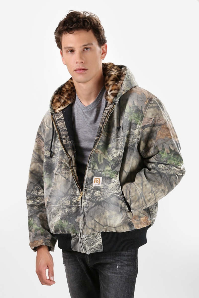 Mossy Oak Quilted Camo Lined Jacket Mossy Oak Carhartt Camo Sherpa - Main Image