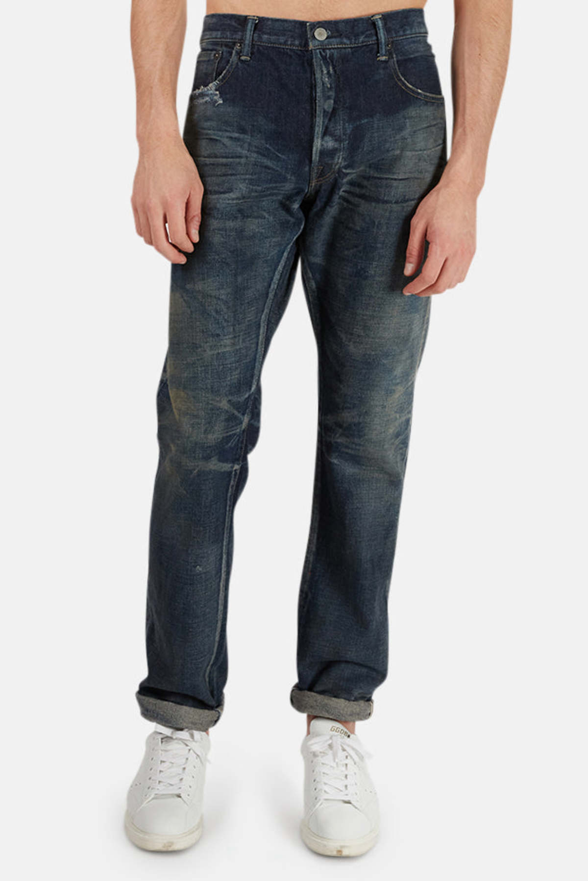 Blue&Cream Vintage Wash JEAN - Blue - Image 2 of 5