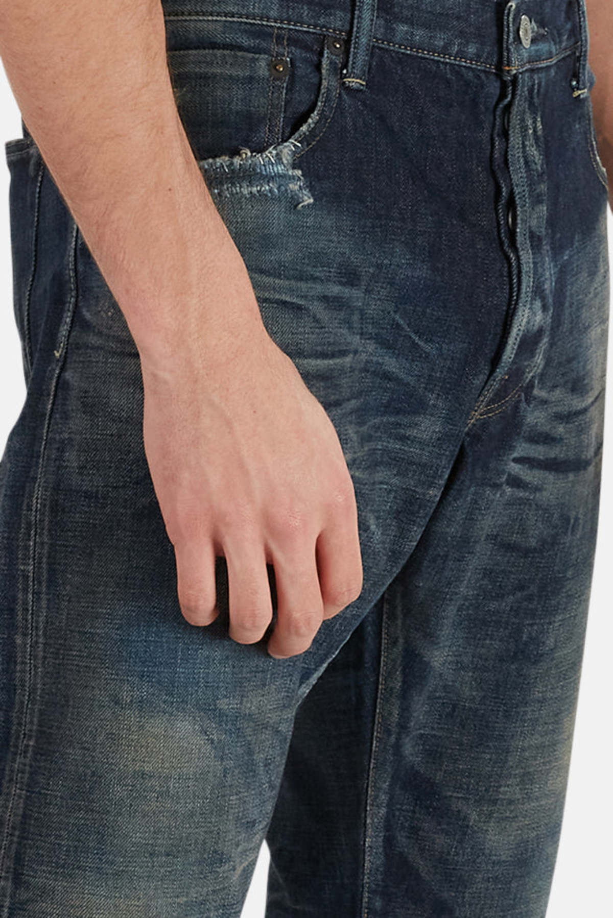 Blue&Cream Vintage Wash JEAN - Blue - Image 5 of 5