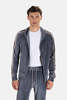 Wheelers.V Nosta Velour Jacket - Smoke Royal - Thumbnail 4