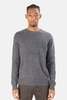 The Tile Club Winslow Oversized Luxe Cashmere Crew - Marled Black - Thumbnail 1