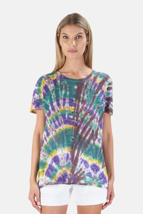 Blue&Cream Iro Short Sleeve Tee - Tie Dye