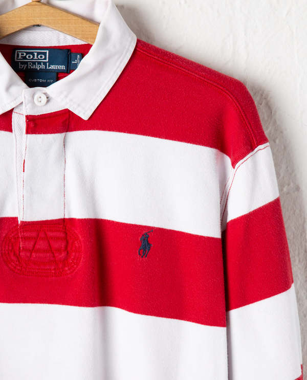 Polo Ralph Lauren Striped Rugby top - red/white | Garmentory