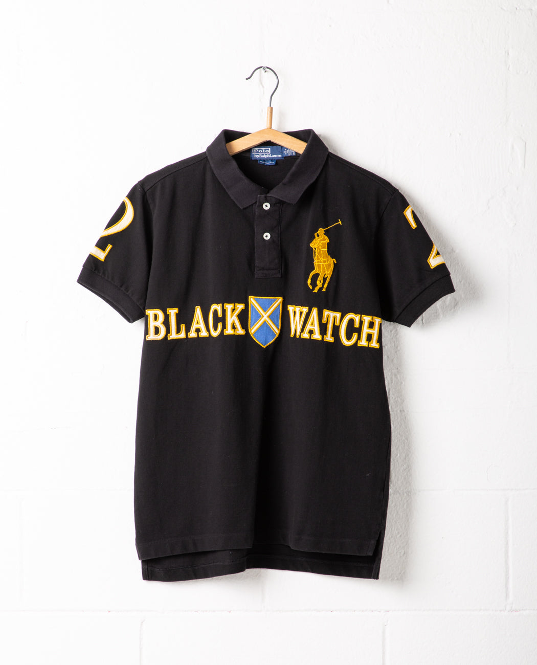 ラルフ　ビックポニー　black watch Vintage Polo Ralph Lauren Watch Big Pony Polo - Black | Garmentory