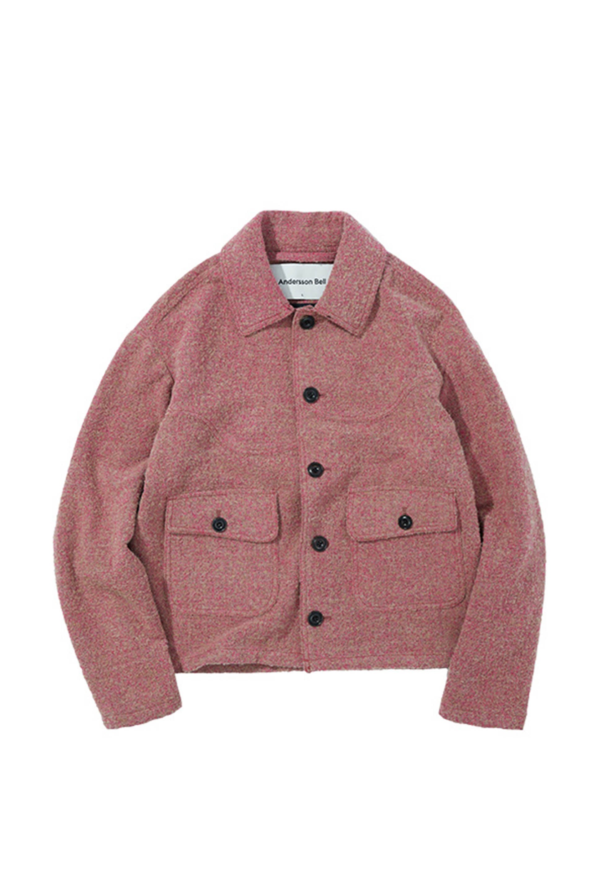 ANDERSSON BELL Marshall Wool Wave Blouson Jacket pink Garmentory