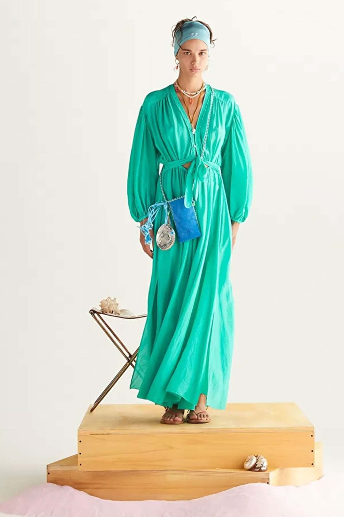 forte forte silk maxi dress Forte Forte Wrap Silk Maxi Dress In Pink