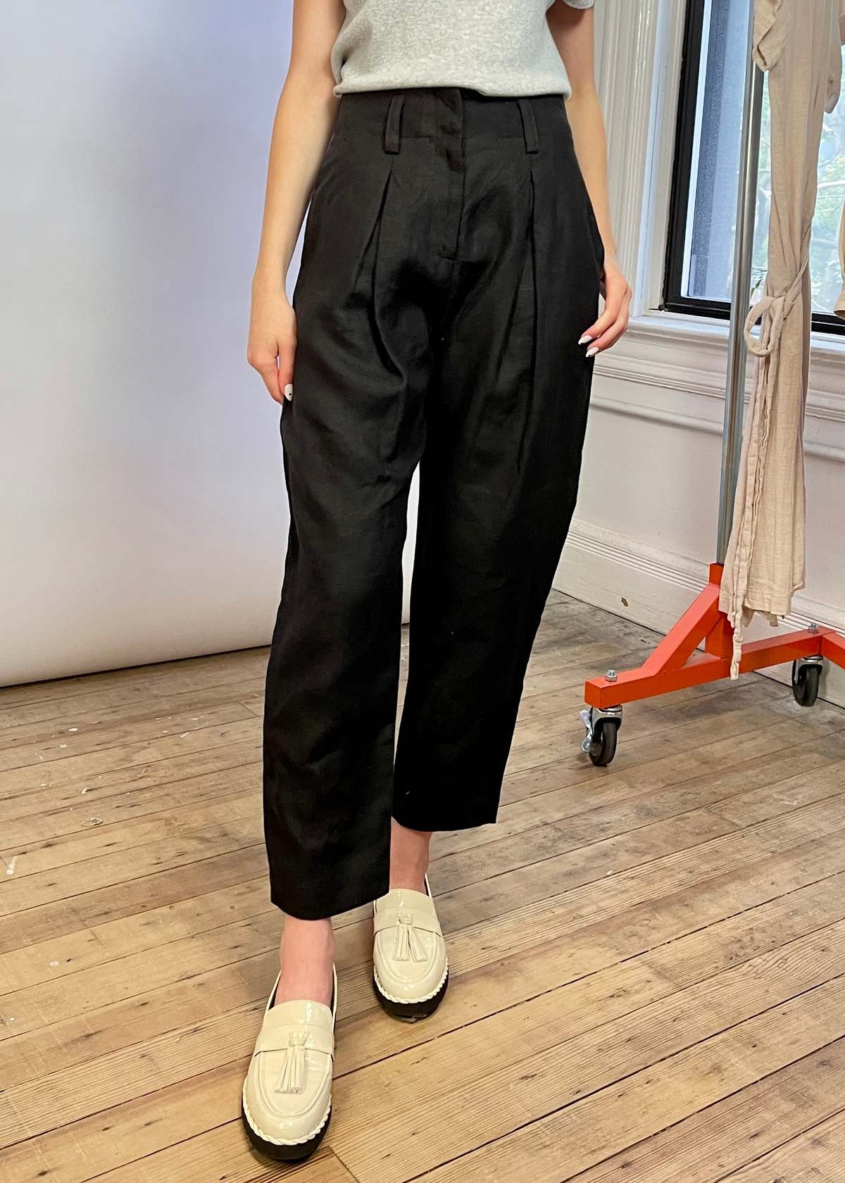 Vintage No. 6 Store Linen Trousers - Black | Garmentory