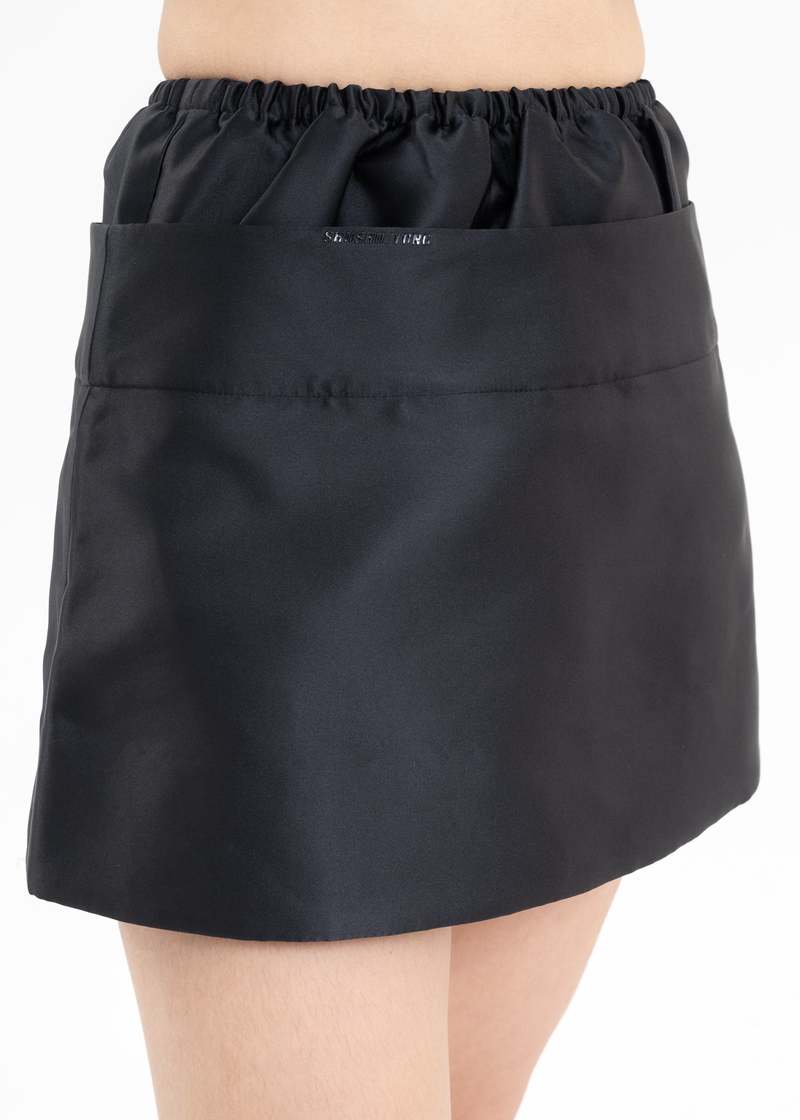 Shushu/Tong Elastic Double Layer Skirt - Black | Garmentory