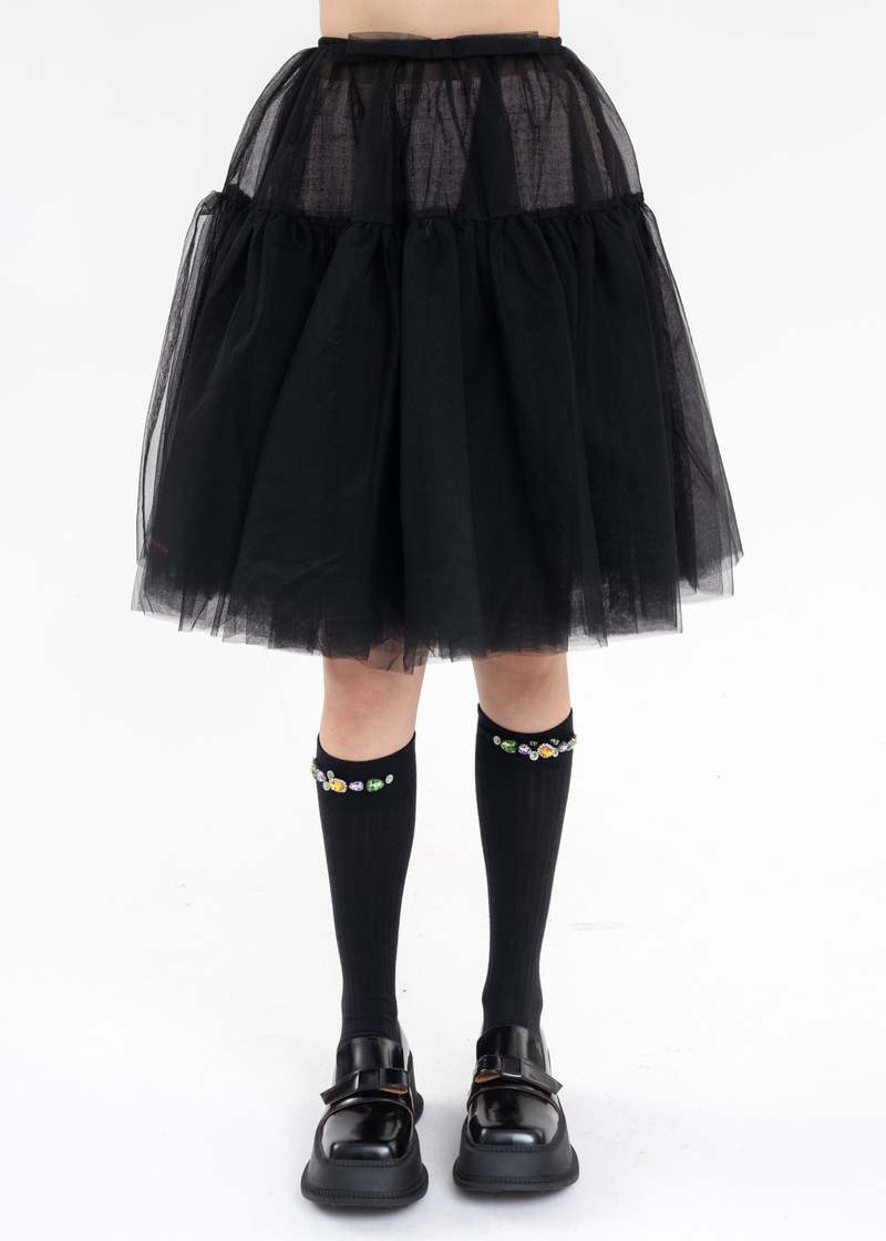 【新品未使用】tulle skirt Lig. チュールスカート　black Shushu/Tong Tulle Skirt - Black | Garmentory