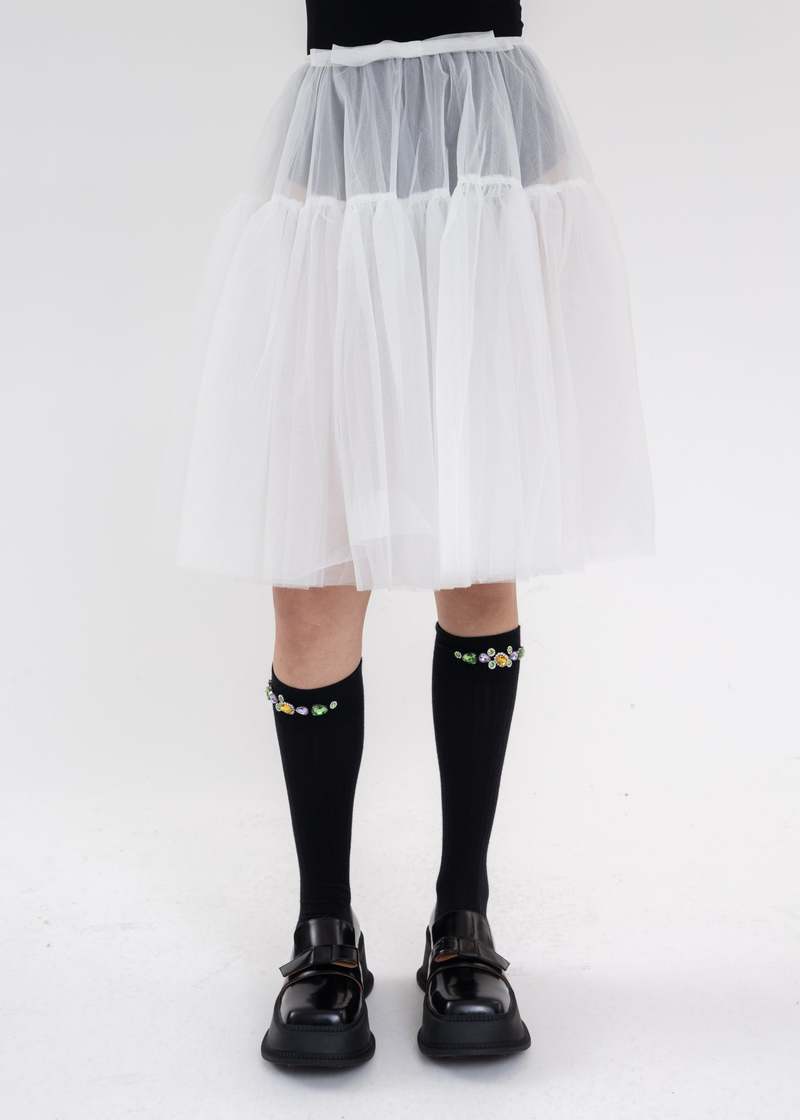 q*e様 SHUSHU/TONG スカート Shushu/Tong Tulle Skirt - White | Garmentory