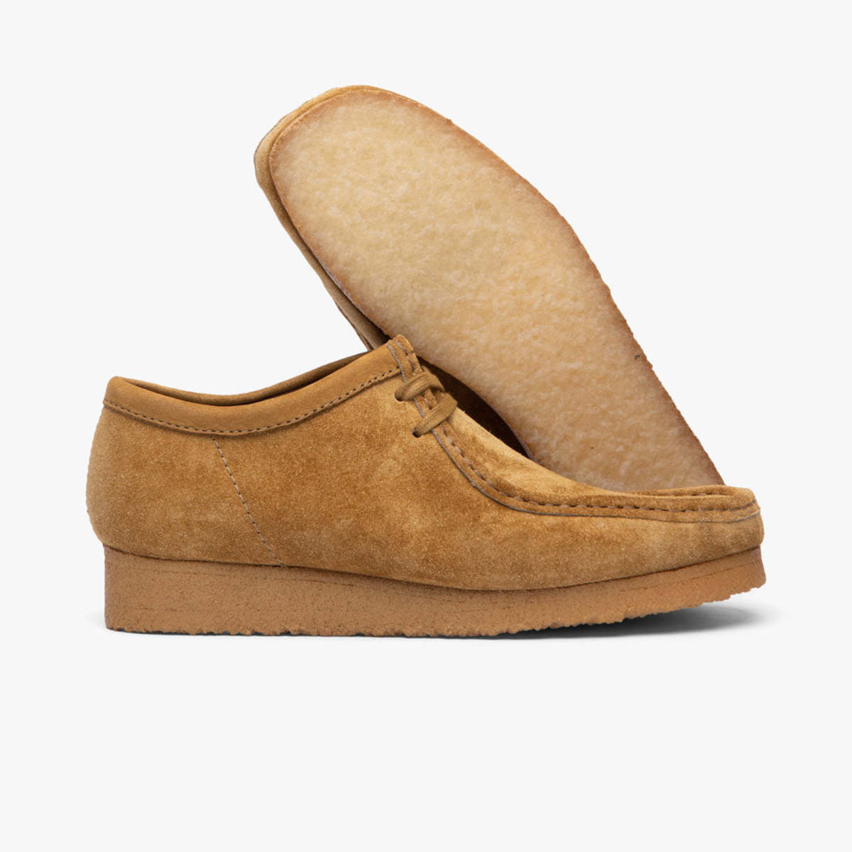 clarks wallabee tan hairy suede