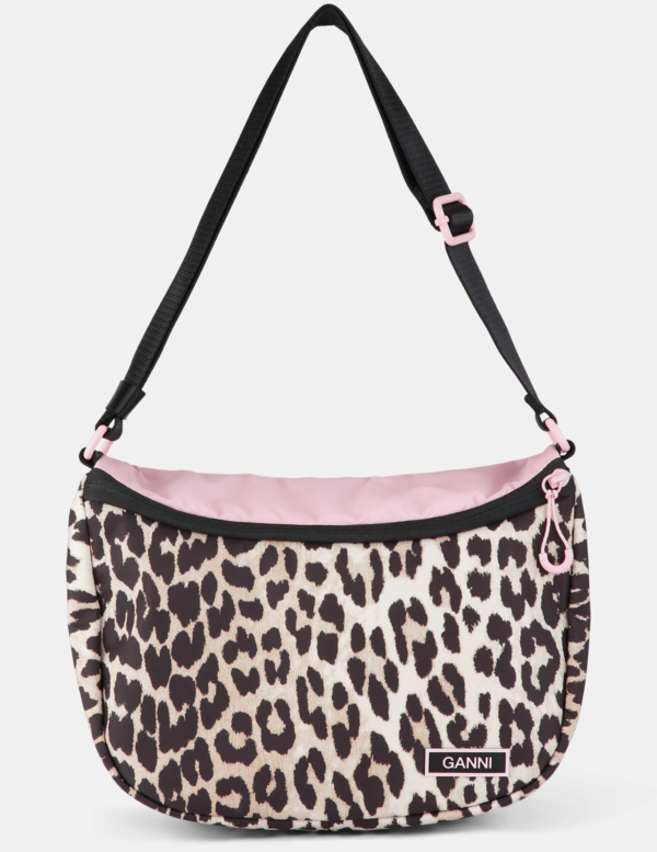 Ganni Recycled Tech Reporter Bag - Leopard | Garmentory