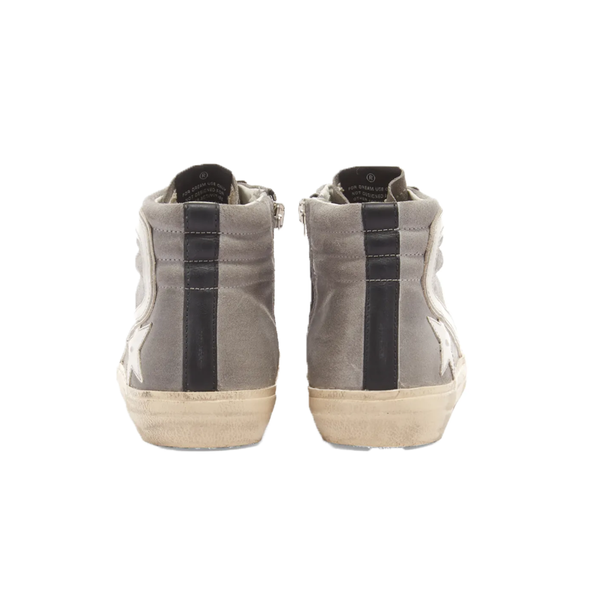 Golden Goose Slide Waxed Suede Upper Leather Star Grey/White Women GWF00115.F003231.60364 - Image 4 of 4