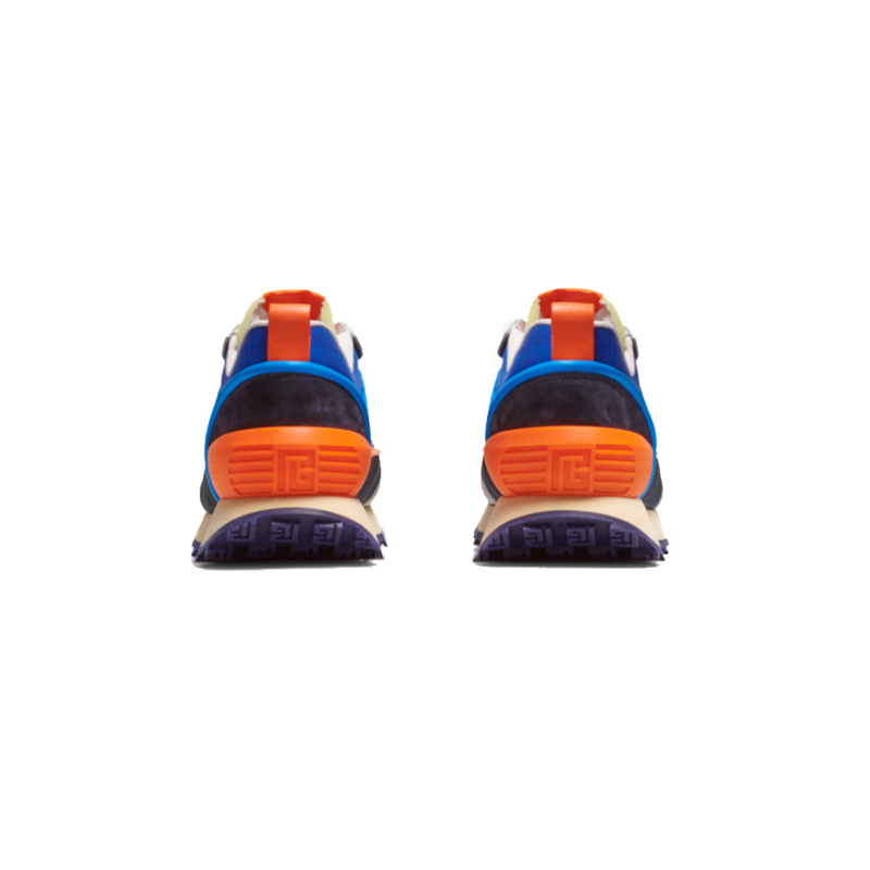 Balmain Suede nylon and mesh Racer low top sneakers