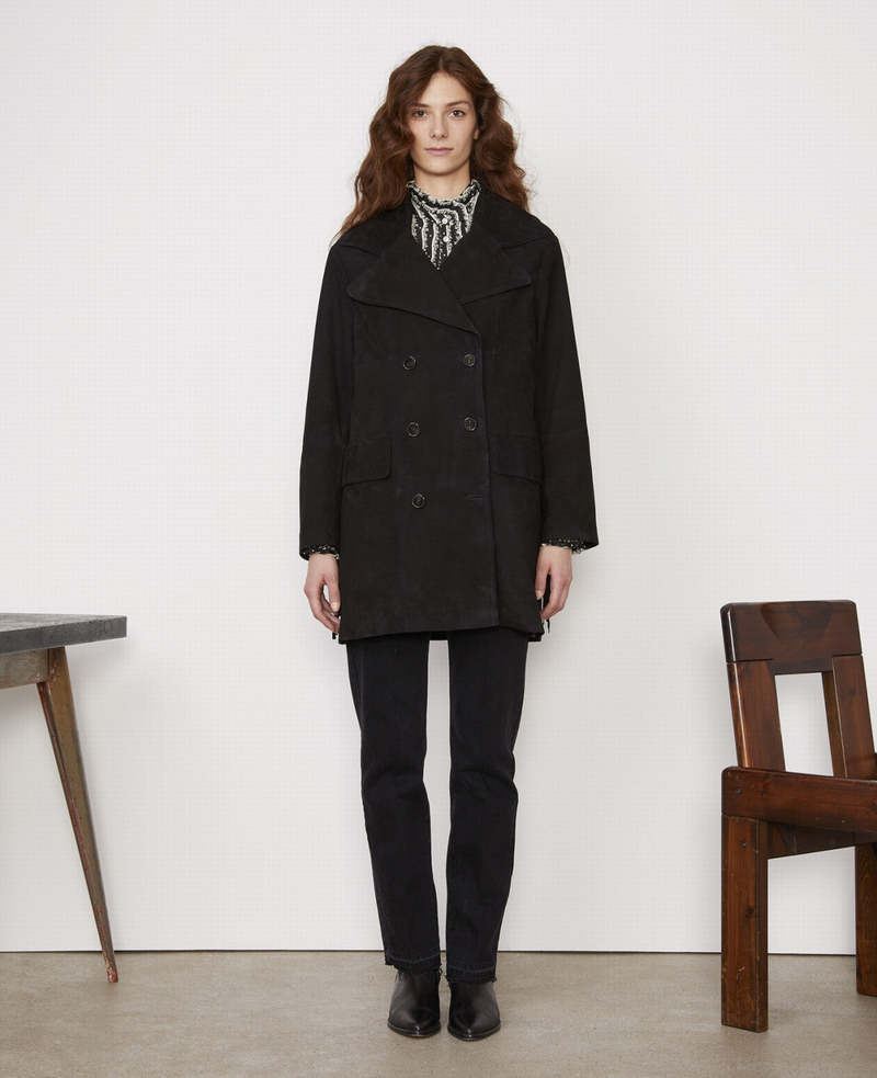 【OFFICINE GENERALE】joyce fringed suede コート Officine Generale Joyce Frince Suede Coat | Garmentory