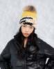 mischa lampert - lemon | sunny color block beanie + raccoon xl pom - Thumbnail 2
