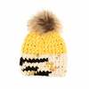 mischa lampert - lemon | sunny color block beanie + raccoon xl pom - Thumbnail 5