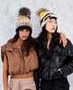 mischa lampert - sunny stripe beanie + silver fox xl pom - Thumbnail 3