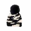 mischa lampert - zebra beanie pomster + black xl pom - Thumbnail 4