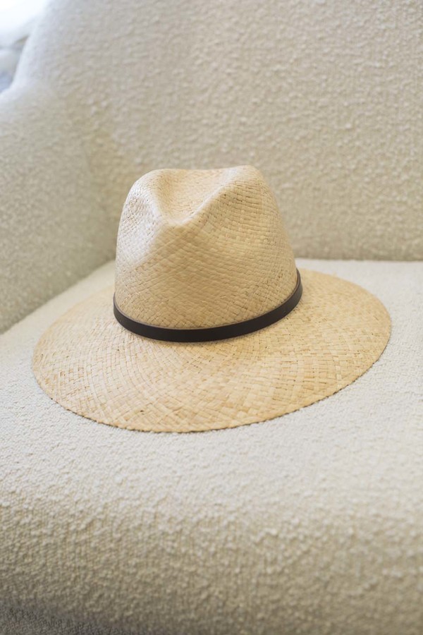 Janessa Leone Dora Raffia Straw Fedora Hat Natural Janessa Leone Dora Raffia Straw Fedora Hat Natural PF22012  main image 3