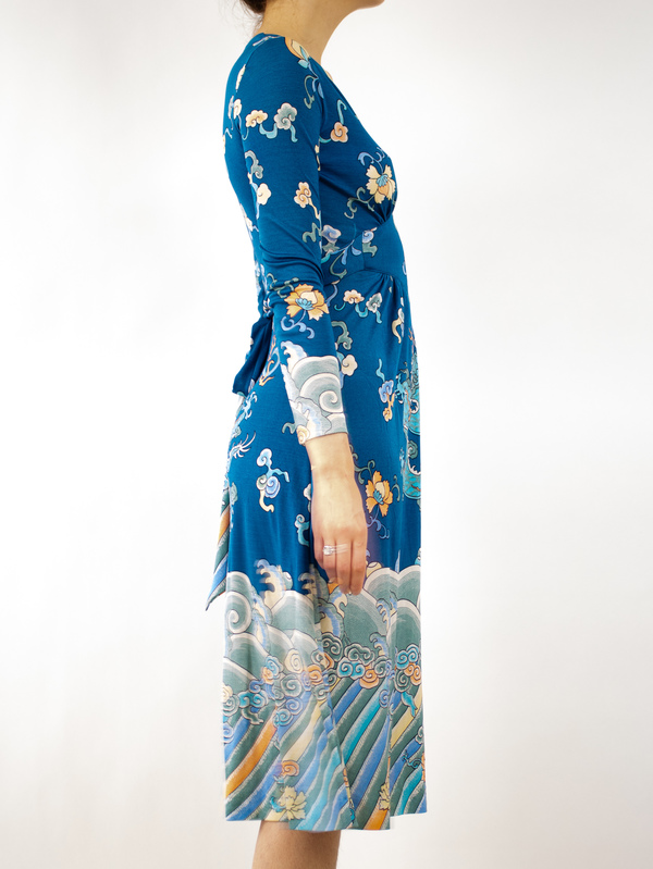 blue chinoiserie dress Chinoiserie New Hanker Dress