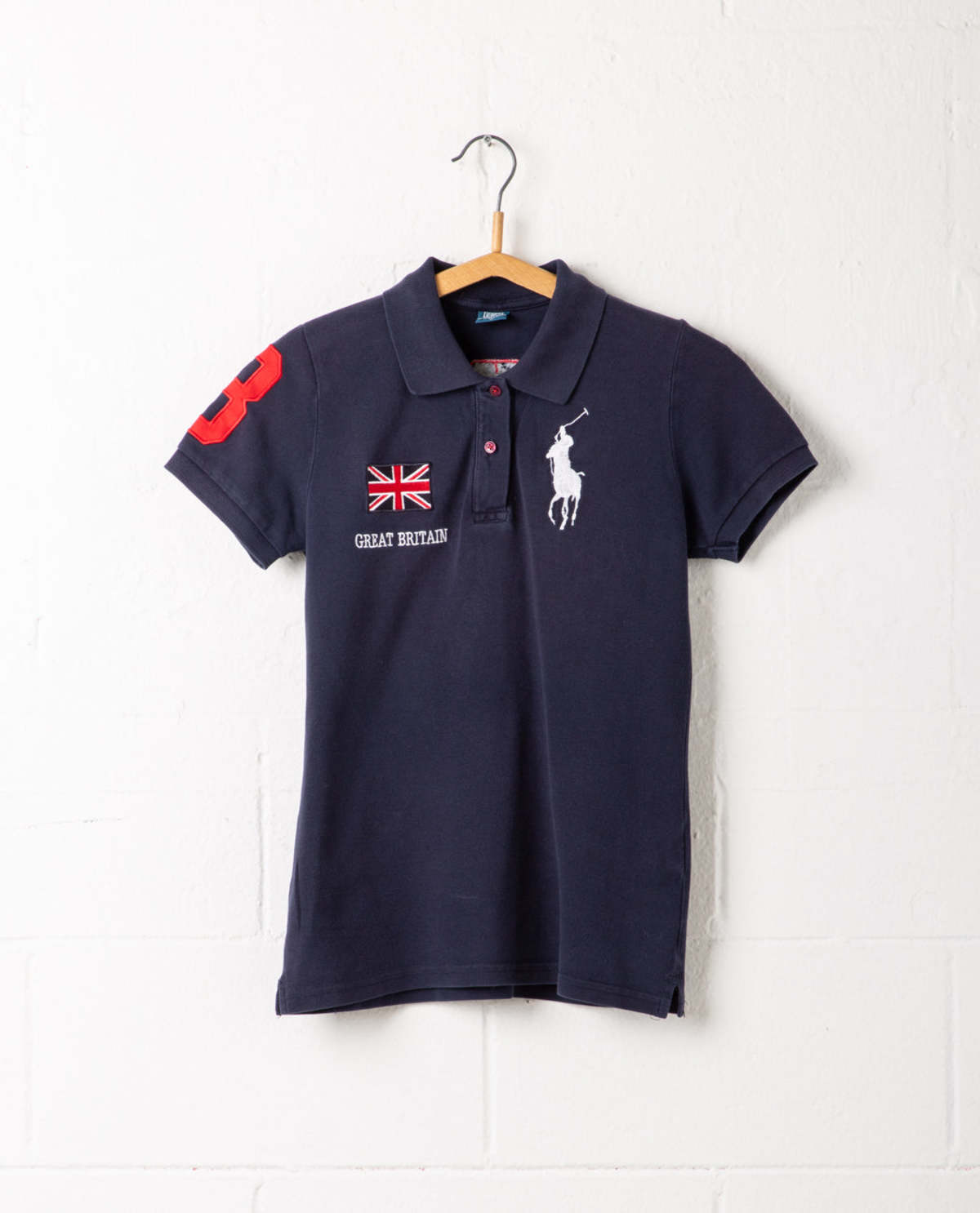 Vintage Polo Ralph Lauren Great Britain Big Pony Polo Navy Garmentory