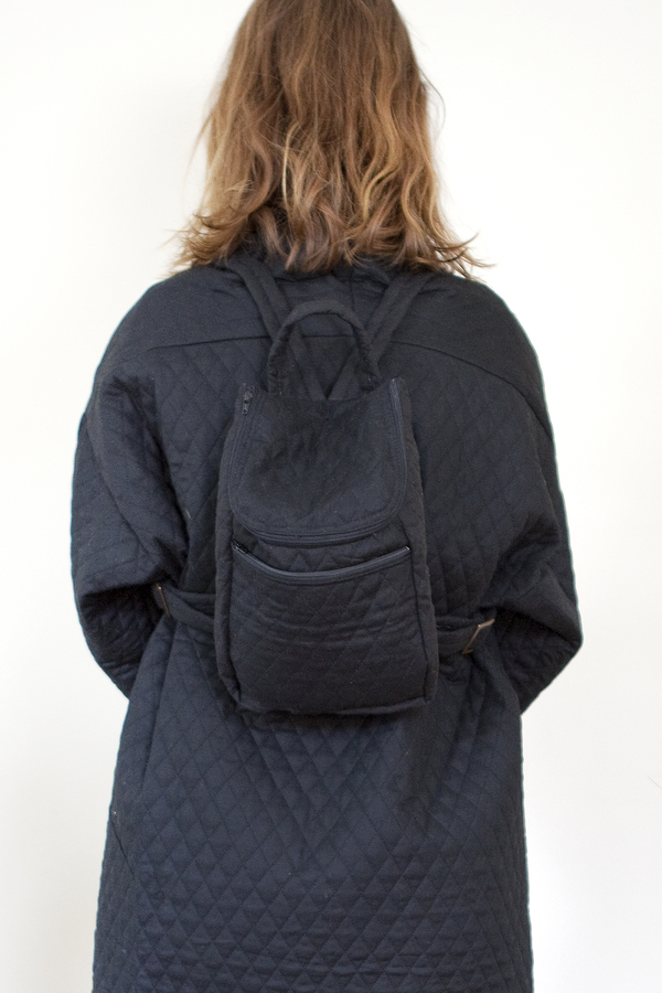 COLORANT QUILTED MINI BACKPACK BLACK Garmentory