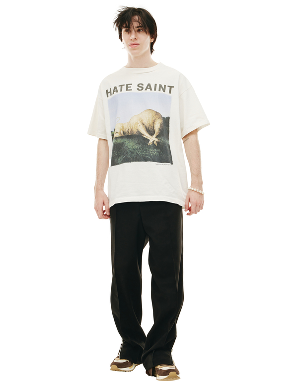 Saint Michael Hate saint printed t-shirt