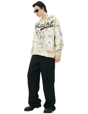 Saint Michael Denim Tears x Saint Michael printed hoodie | Garmentory