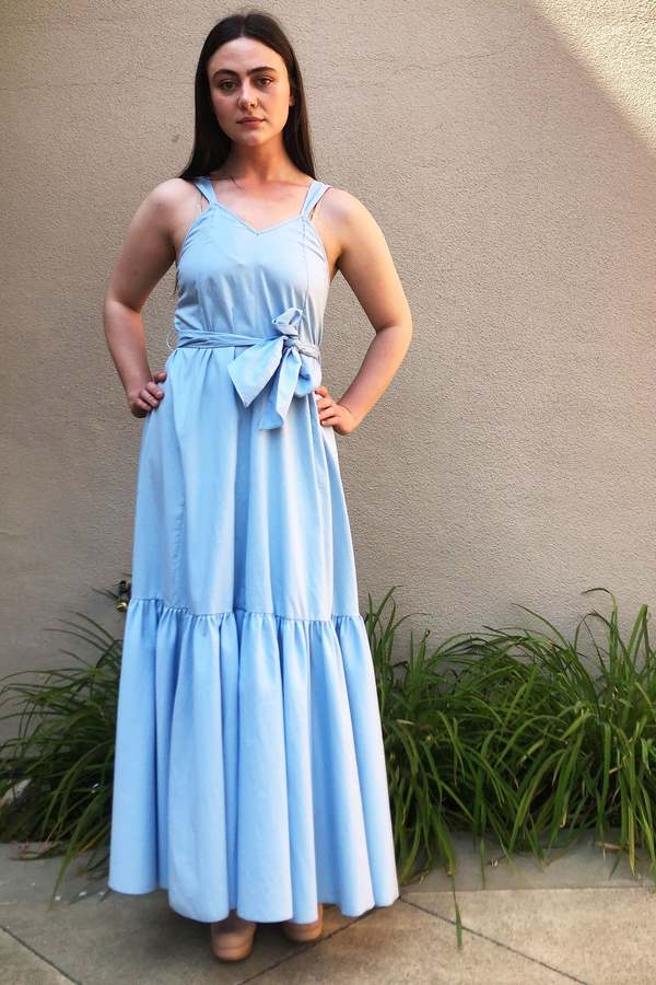 knee length dresses for ladies FORTE FORTE FLORAL PRINT VELVET WRAP MAXI DRESS UK 8 main image 1