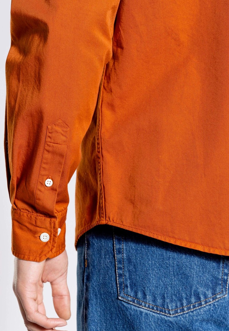 Norse Projects Anton Light Twill Shirt - Burnt Orange