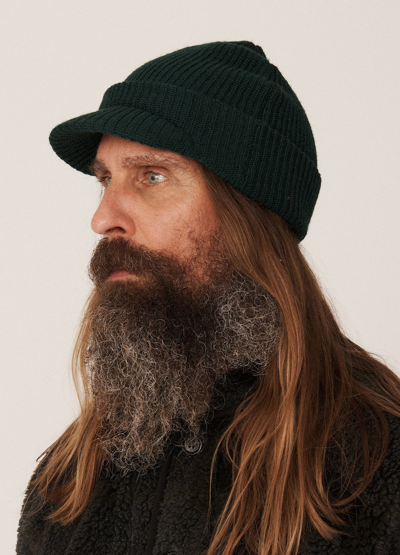 YMC Jeep Merino Wool Cap Green Garmentory