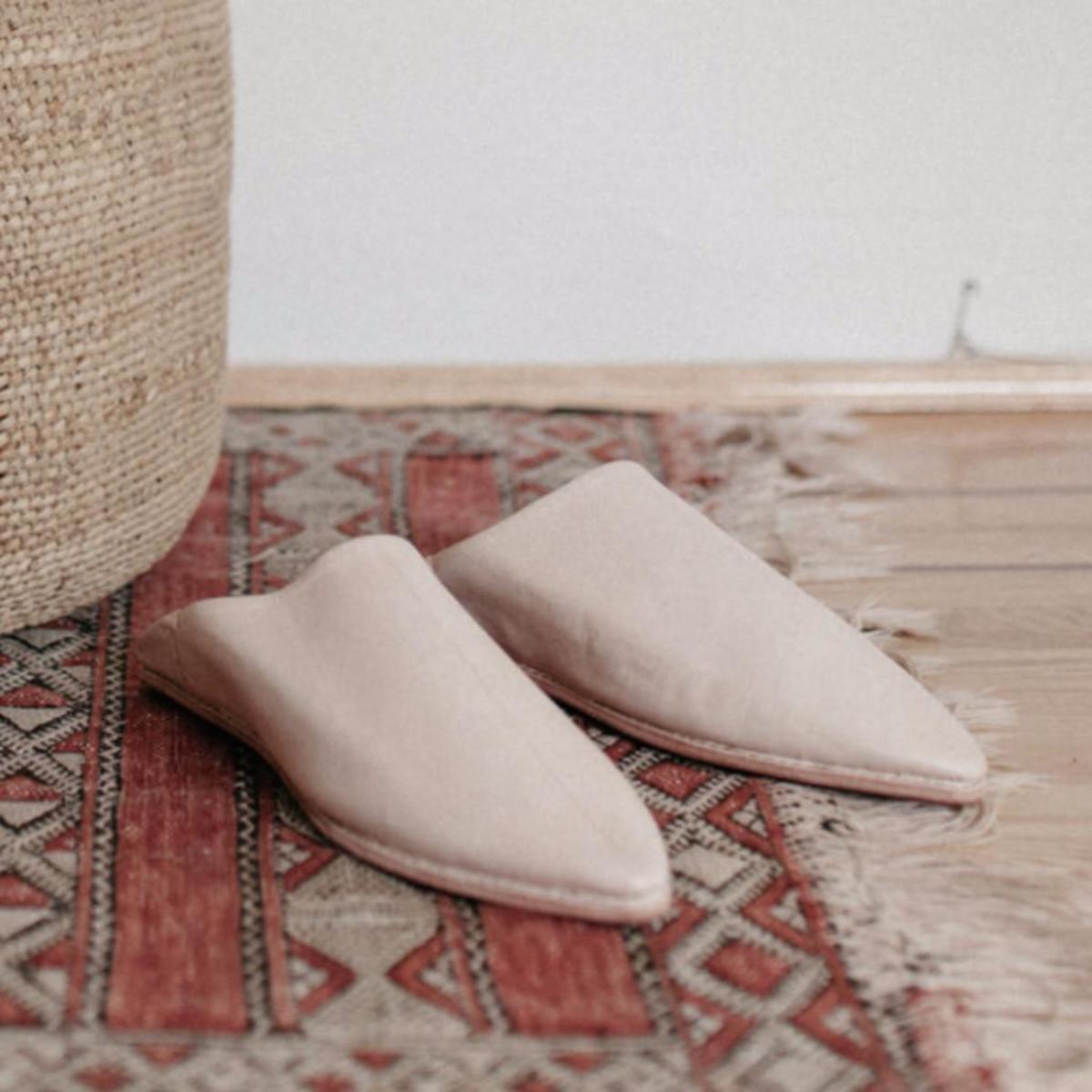 TWENTY ONE TONNES Natural Babouche Slippers - Image 1 of 2