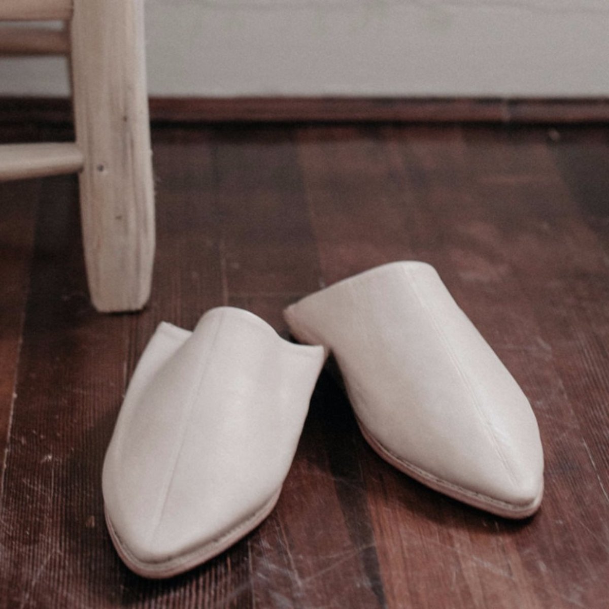 TWENTY ONE TONNES Natural Babouche Slippers - Image 2 of 2