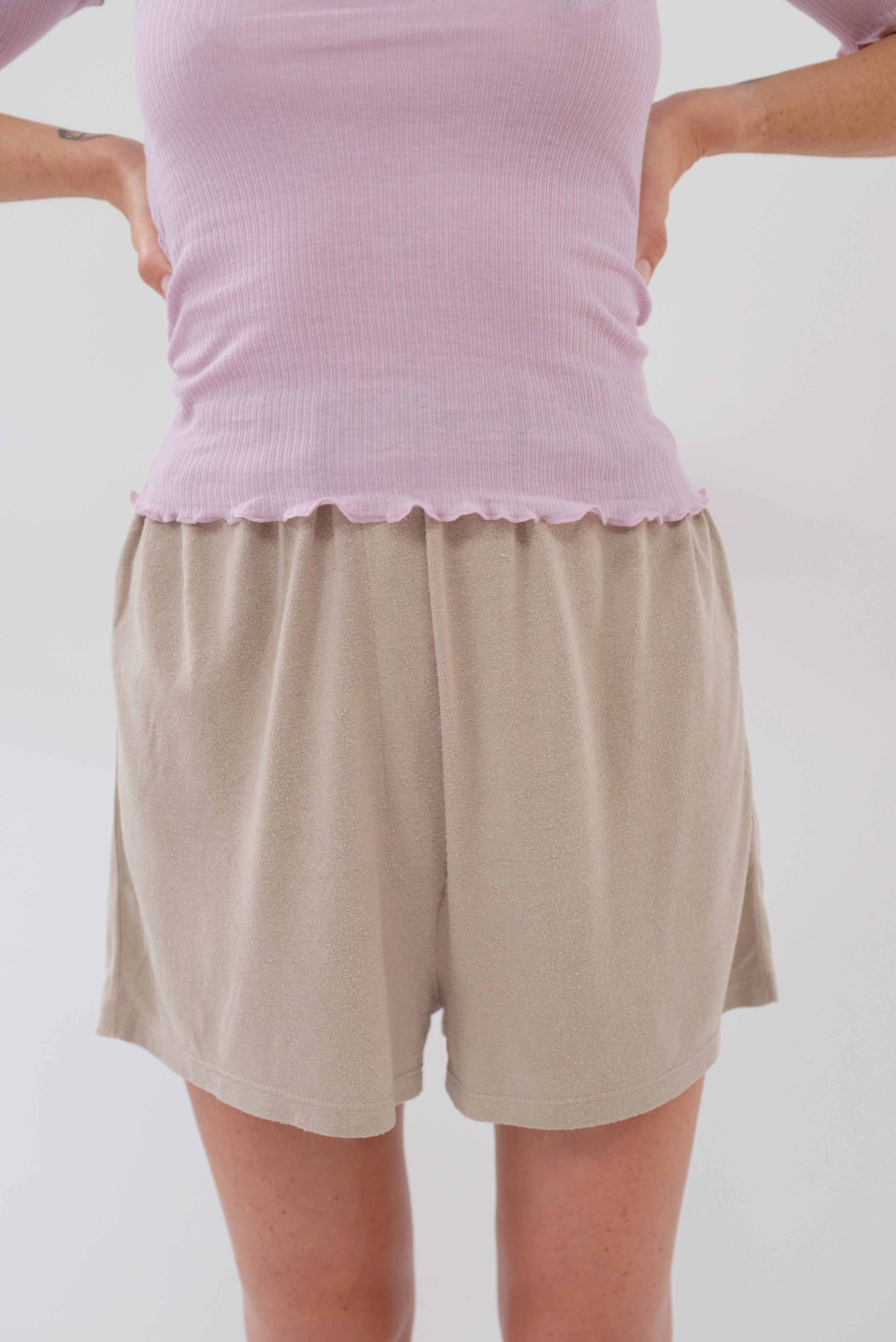 Baserange Domond Silk Shorts - Acacia Brown | Garmentory