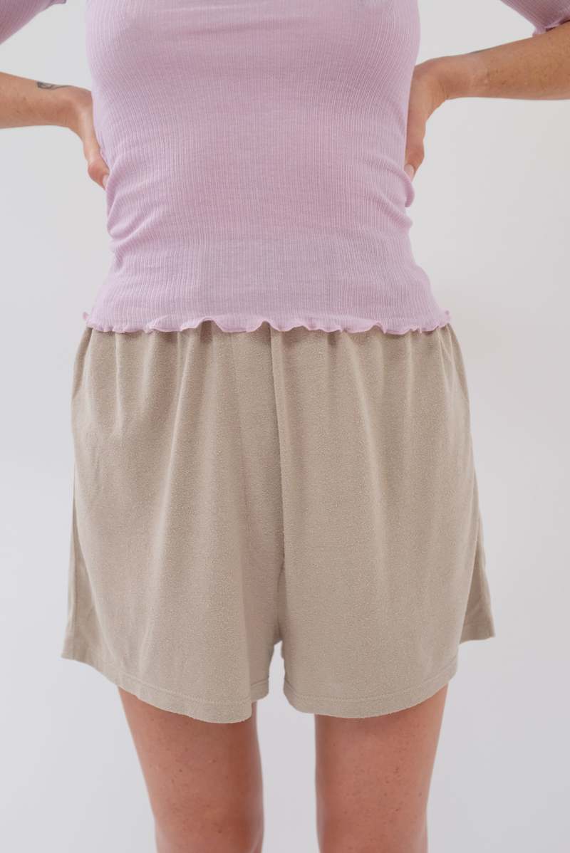 Baserange Domond Silk Shorts - Acacia Brown | Garmentory