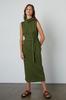 Velvet Hydie Wrap Around Tie Dress - Evergreen - Thumbnail 1