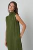 Velvet Hydie Wrap Around Tie Dress - Evergreen - Thumbnail 2