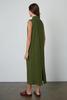 Velvet Hydie Wrap Around Tie Dress - Evergreen - Thumbnail 4