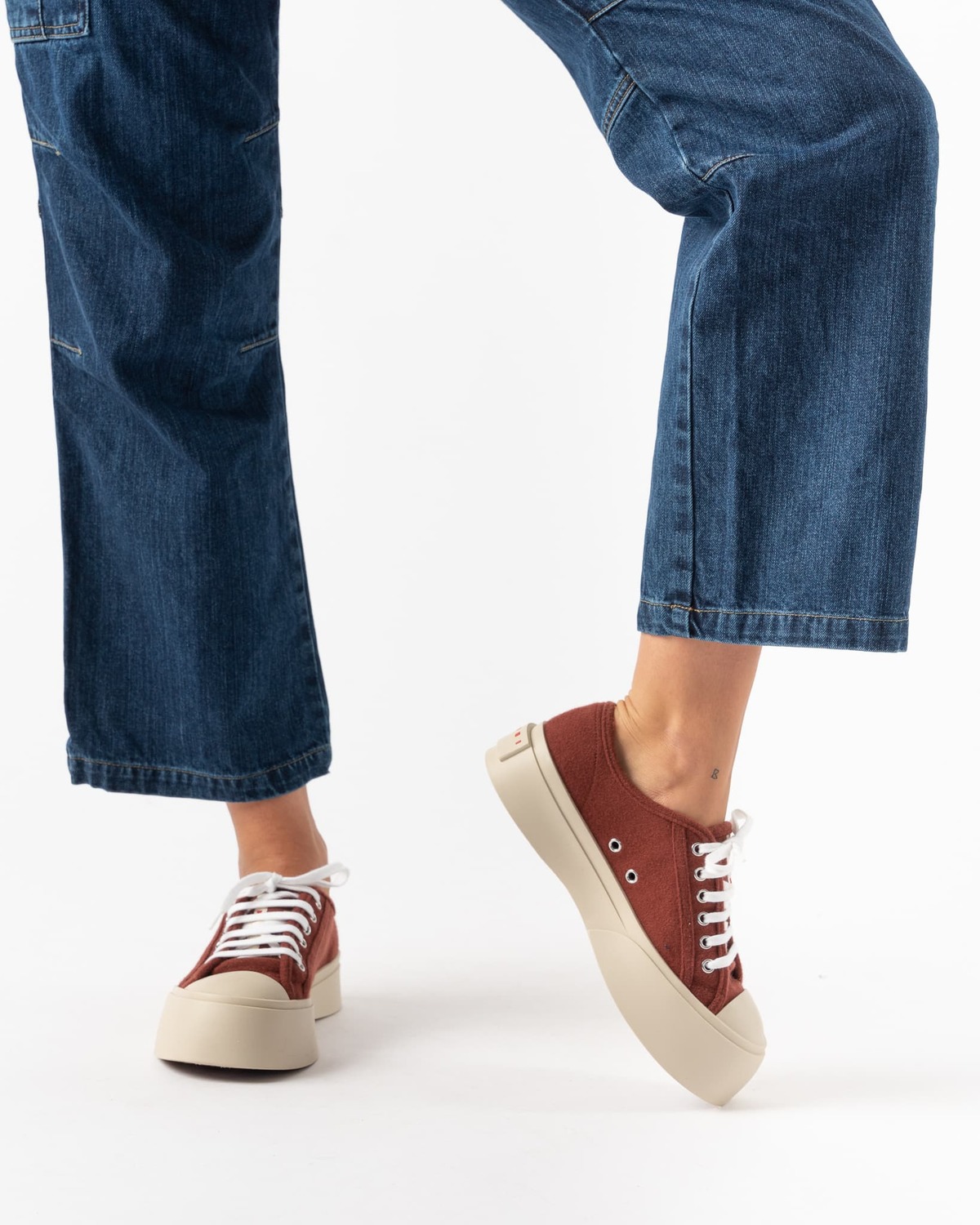 【関税＆送料込み】Marni Laced Up Sneakers Marni Laced Up Pablo Sneaker in Brick | Garmentory