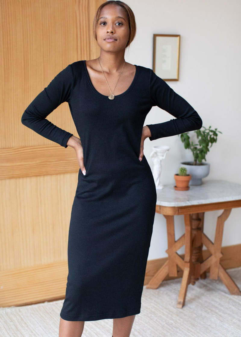 Emerson Fry Go to Layering Dress - Black Organic | Garmentory
